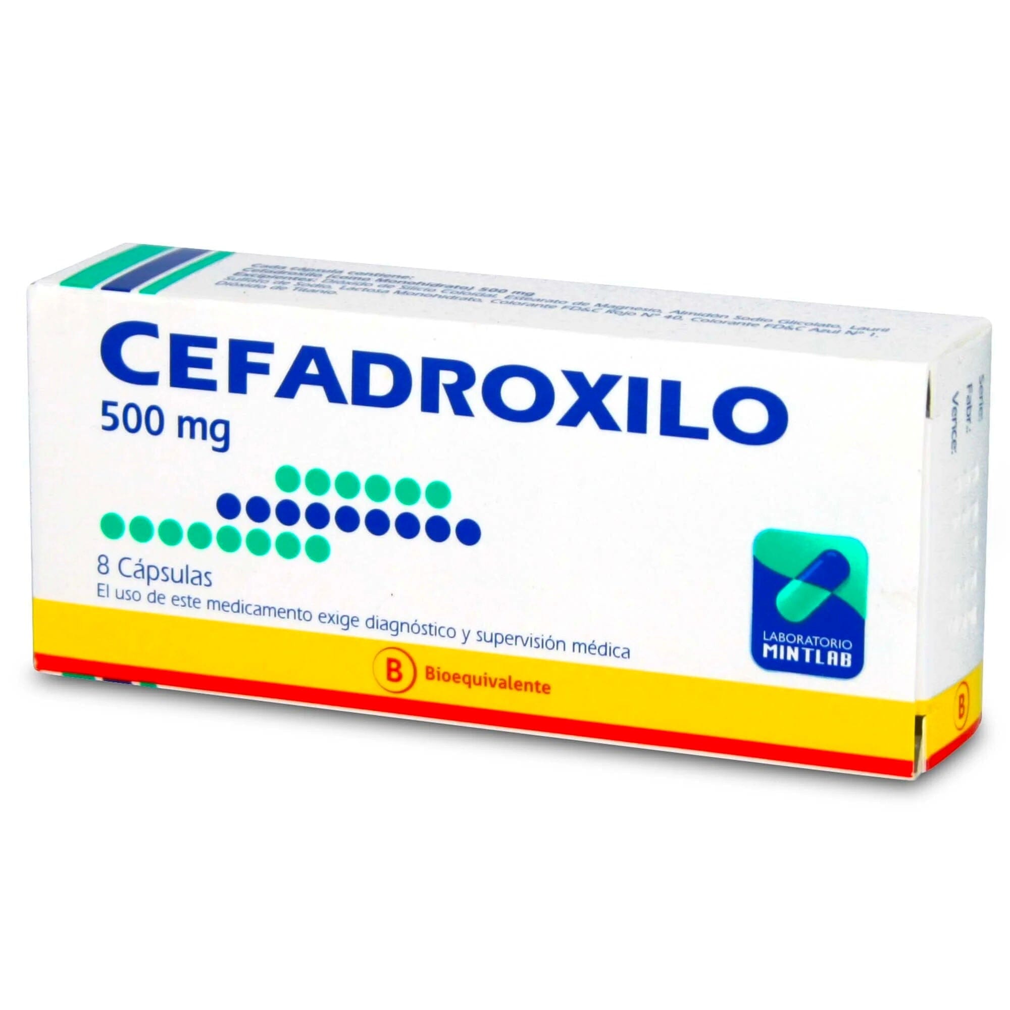 Cefadroxilo 500 mg x 8 cápsulas Farmex-MiaHealth-Persistente